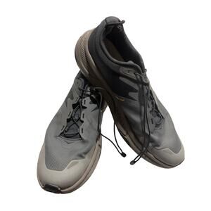 HOKA TRANSPORT GRAY ATHLETIC SNEAKERS WITH QUICK LACE SYSTEM SIZE 14D